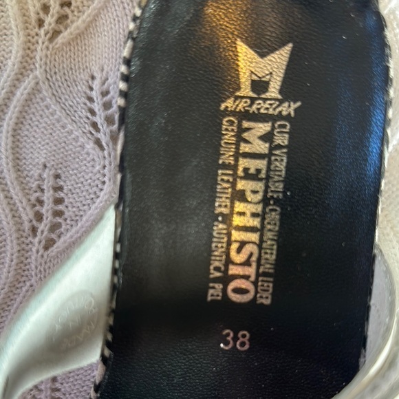 Mephisto Black and White Sandals with Textured Straps - Picture 4 of 7